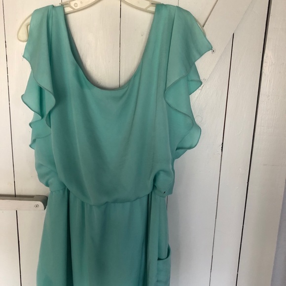 City of Triangles Mint Green Pocket Dress L - Picture 7 of 8